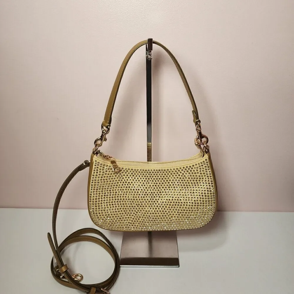 NWT COACH CV937 TERI SHOULDER BAG Crystal Yellow Gold